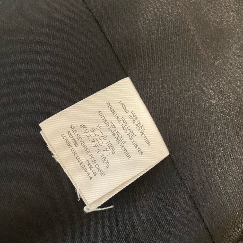 J. Crew Black Overtime Dress in Super Wool Sleeveless Size 00 - Picture 2 of 7